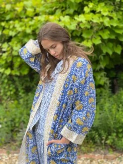 Blue Floral Kimono Robe, Long Kimono Robe, Bridal Party Robe, Cotton Kimono Dressing Gown, Beach Coverup Robe, Christmas Gift, One Size 8 Blue Floral Kimono Robe, Long Kimono Robe, Bridal Party Robe, Cotton Kimono Dressing Gown, Beach Coverup Robe, Christmas Gift, One Size -Jewellery Paradise il fullxfull.4039012212 lhh3