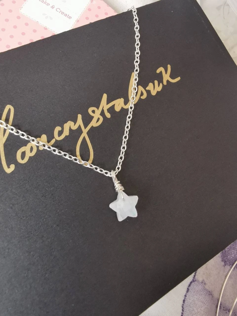 Rainbow Moonstone Daintysilver Necklace, Small Starpretty Necklace Moonstone Choker, Minimilist. Christmas Gift For Her. Birthday. Uk 9 Rainbow Moonstone Daintysilver Necklace, Small Starpretty Necklace Moonstone Choker, Minimilist. Christmas Gift For Her. Birthday. Uk - Image 7