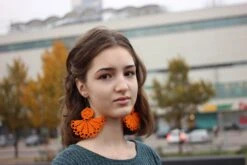 Brown Extra Large Earrings Handmade Crochet Earring AfricanEarrings Bohemian Oversize Earrings Christmas Birthday Gift For Her -Jewellery Paradise il fullxfull.4079819169 fbba