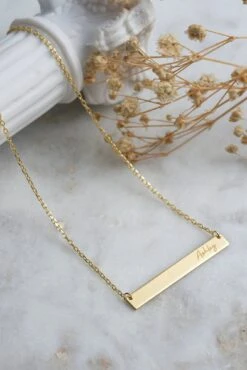 14k Solid Gold Personalized Minimalist Bar Name Necklace •Handwriting Name Necklace • Gift For Her • Birthday Gift • Christmas Gift 14 14k Solid Gold Personalized Minimalist Bar Name Necklace •Handwriting Name Necklace • Gift For Her • Birthday Gift • Christmas Gift -Jewellery Paradise il fullxfull.4080059009 81w7