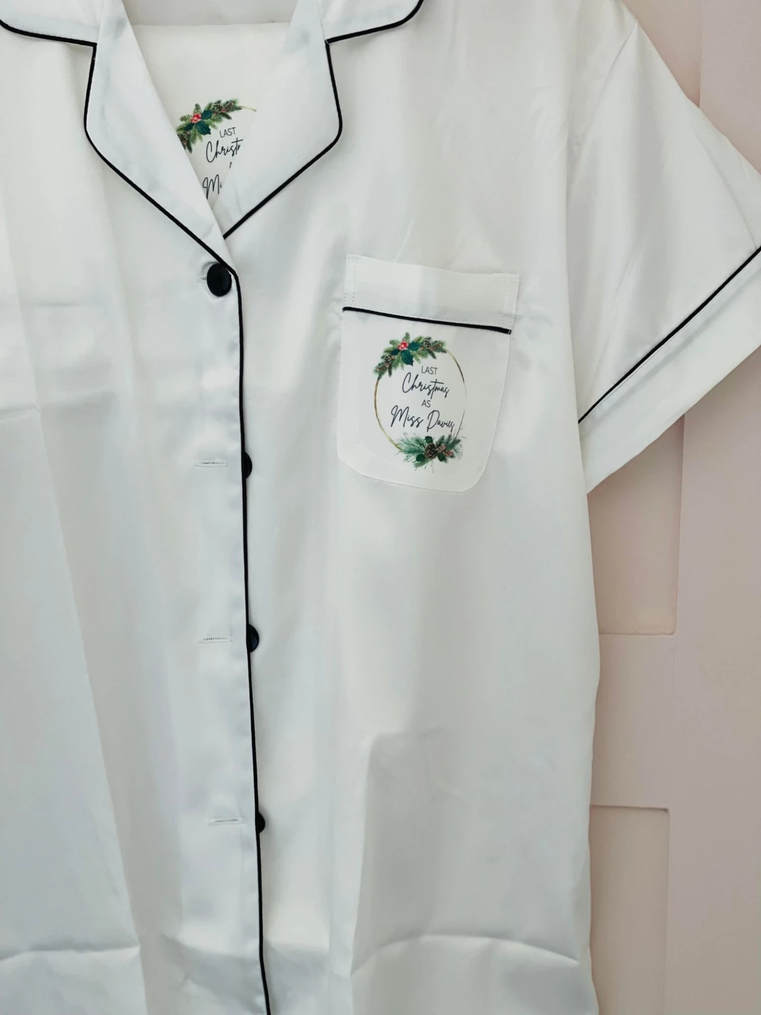 Last Christmas As A Miss / First Christmas As A Mrs Satin Pj's 5 Last Christmas As A Miss / First Christmas As A Mrs Satin Pj's - Image 3