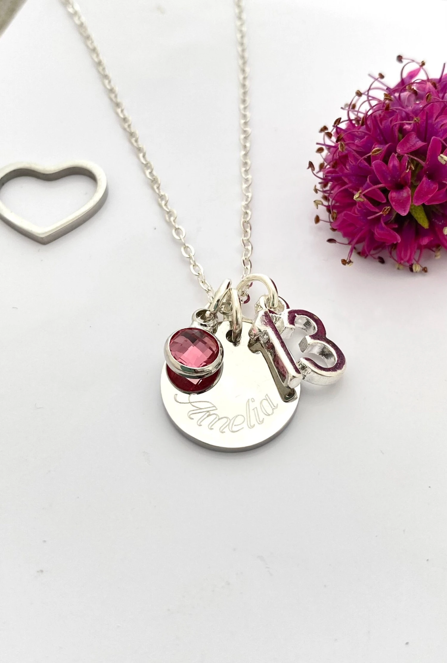 Special Birthday 13th Gift Personalised Name Birthstone Necklace Jewellery Personalised Birthday Present Christmas Friend Daughter Niece 4 Special Birthday 13th Gift Personalised Name Birthstone Necklace Jewellery Personalised Birthday Present Christmas Friend Daughter Niece - Image 2