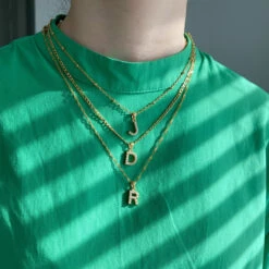 Pearl Initial Necklace Gold Name Necklace Freshwater Pearl Letter Pendant Layering Necklace WATERPROOF Jewelry Christmas Gift For Her -Jewellery Paradise il fullxfull.4092844048 606e