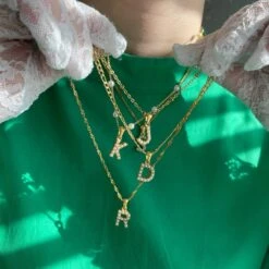 Pearl Initial Necklace Gold Name Necklace Freshwater Pearl Letter Pendant Layering Necklace WATERPROOF Jewelry Christmas Gift For Her -Jewellery Paradise il fullxfull.4092845234 smw1