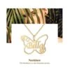 Butterfly Name Necklace, Gold Plated On 925 Silver - Making A Very Impressive Beautiful Christmas, Birthday, Wedding Gift 1 Butterfly Name Necklace, Gold Plated On 925 Silver - Making A Very Impressive Beautiful Christmas, Birthday, Wedding Gift -Jewellery Paradise il fullxfull.4105537315 jsys