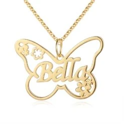 Butterfly Name Necklace, Gold Plated On 925 Silver - Making A Very Impressive Beautiful Christmas, Birthday, Wedding Gift -Jewellery Paradise il fullxfull.4105537689 3xn3