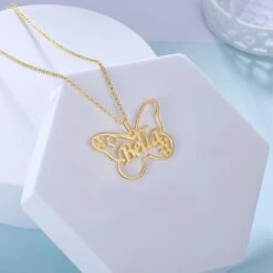 Butterfly Name Necklace, Gold Plated On 925 Silver - Making A Very Impressive Beautiful Christmas, Birthday, Wedding Gift -Jewellery Paradise il fullxfull.4105538747 oapa