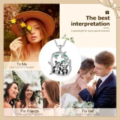 Double Panda Heart Shape Necklace. White Gold Plated- Making A Very Impressive Beautiful Christmas, Birthday, Wedding Gift 10 Double Panda Heart Shape Necklace. White Gold Plated- Making A Very Impressive Beautiful Christmas, Birthday, Wedding Gift -Jewellery Paradise il fullxfull.4106318781 h6fs