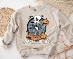The Nightmare Before Christmas Pumpkin, King Jack Skellington Shirt, Halloween Pumpkin Face Gift Shirt, Nightmare Sweatshirt, Fall Shirt Tee
