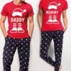 Personalised Christmas Pyjamas Matching Add Name Pyjamas Navy Stars Red Top Loungewear Adult Christmas Eve Box Gift 1 Personalised Christmas Pyjamas Matching Add Name Pyjamas Navy Stars Red Top Loungewear Adult Christmas Eve Box Gift -Jewellery Paradise il fullxfull.4142374795 ahrg