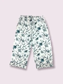 Organic Cotton Trousers, White Cotton Bottoms UK, Sustainable Nightwear, Block Print, Organic Cotton Pyjama Bottoms, Christmas Gifts For Her -Jewellery Paradise il fullxfull.4156279599 a0z6