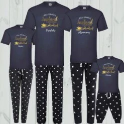 Personalised Lapland Family Christmas Pyjamas, Christmas Eve Pyjamas, Family Christmas Pyjamas
