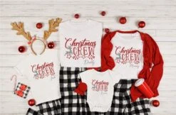 Cute Matching Family Christmas T- Shirts, Matching Family Xmas Top, Christmas Tshirts, Festive Family T-Shirts Short Sleeved Tee