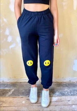 Smiley Knees Embroidered Joggers, Tracksuit, Jogging Bottoms, For Him, For Her, Smiley Face, Christmas, Valentines, Gift, Couples, Present