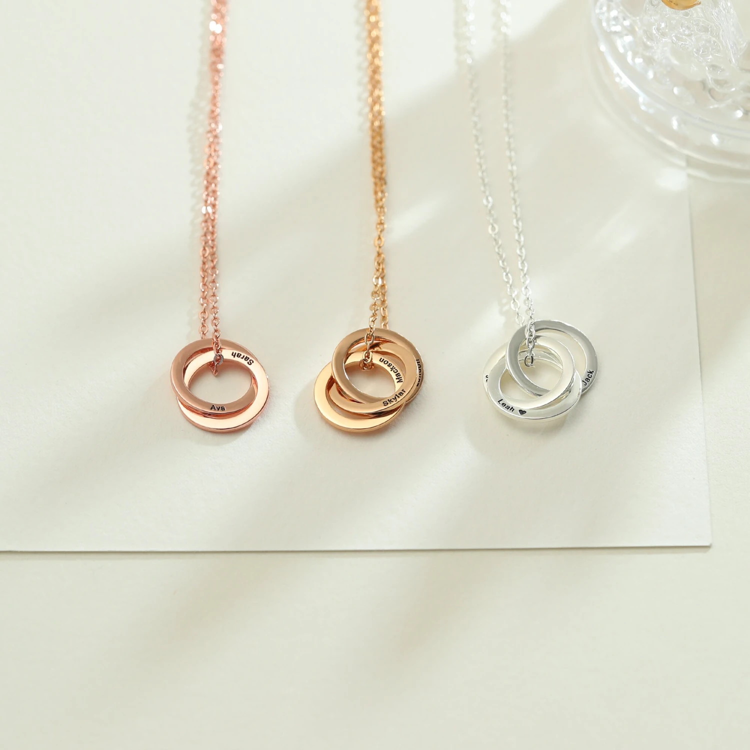 Family Name Necklace,Personalized Gifts For Mom,Circle Name Necklace,Mothers Necklace,Mum Gift,Family Necklace,Christmas Gifts 5 Family Name Necklace,Personalized Gifts For Mom,Circle Name Necklace,Mothers Necklace,Mum Gift,Family Necklace,Christmas Gifts - Image 3