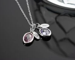 Initial And Birthstone Personalised Necklace, Christmas Gift For Her, Birthstone Necklace, Handmade Jewellery, Best Friend Birthday Gift 13 Initial And Birthstone Personalised Necklace, Christmas Gift For Her, Birthstone Necklace, Handmade Jewellery, Best Friend Birthday Gift -Jewellery Paradise il fullxfull.4200300481 g737