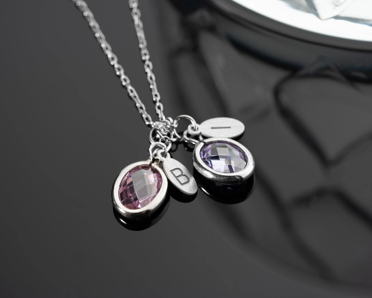 Initial And Birthstone Personalised Necklace, Christmas Gift For Her, Birthstone Necklace, Handmade Jewellery, Best Friend Birthday Gift 4 Initial And Birthstone Personalised Necklace, Christmas Gift For Her, Birthstone Necklace, Handmade Jewellery, Best Friend Birthday Gift - Image 2