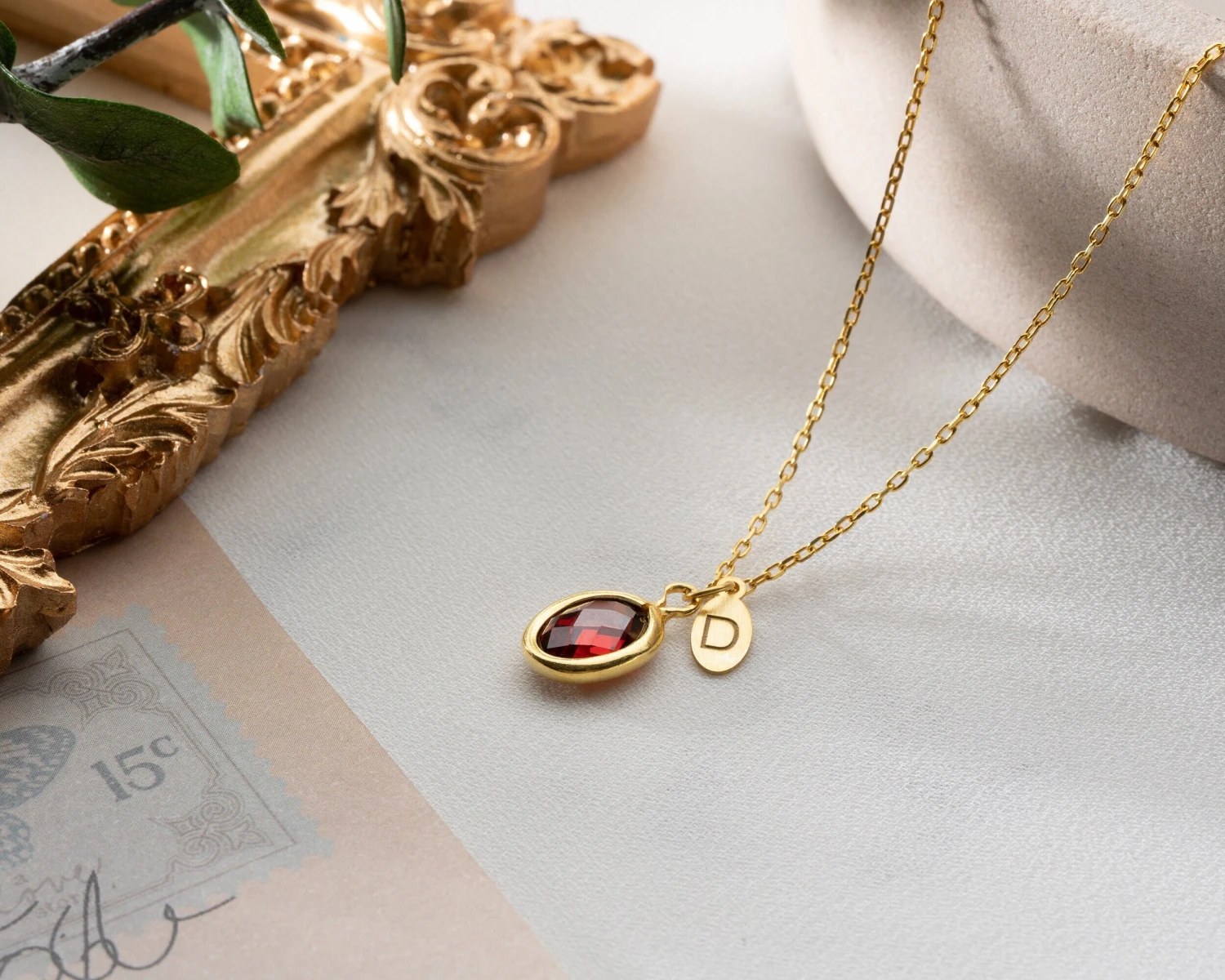 Initial And Birthstone Personalised Necklace, Christmas Gift For Her, Birthstone Necklace, Handmade Jewellery, Best Friend Birthday Gift 3 Initial And Birthstone Personalised Necklace, Christmas Gift For Her, Birthstone Necklace, Handmade Jewellery, Best Friend Birthday Gift