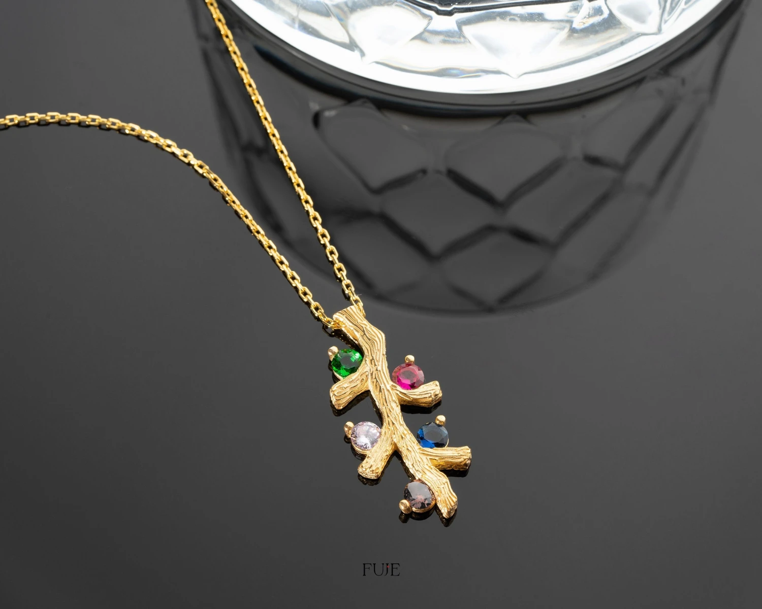 Personalized Cactus Necklace With Birthstones, Personalised Necklace, Christmas Gift For Her, Birthstone Necklace, Silver Handmade Jewellery 5 Personalized Cactus Necklace With Birthstones, Personalised Necklace, Christmas Gift For Her, Birthstone Necklace, Silver Handmade Jewellery - Image 3