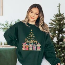 Christmas Sweatshirt, Cute Xmas Dogs Sweatshirt, Funny Christmas Jumper, Xmas Sweatshirt For Men Women, Christmas Gift