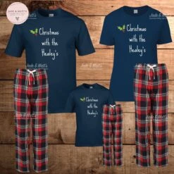 Christmas Family Matching Set, Pjs, Personalised Xmas, Personalized, Couples Pjs