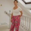 100% Cotton Trousers, Christmas Gift For Her, Pink Pjs UK,Sustainable Cotton Nightwear,Cotton Pyjama,Block Print,Gifts For Her, Christmas