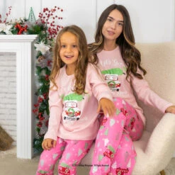 Christmas Family Pajamas,Christmas Trees Matching Pajamas,Red Pink Christmas Car Pajamas, NY 2023, Family Pajama Set