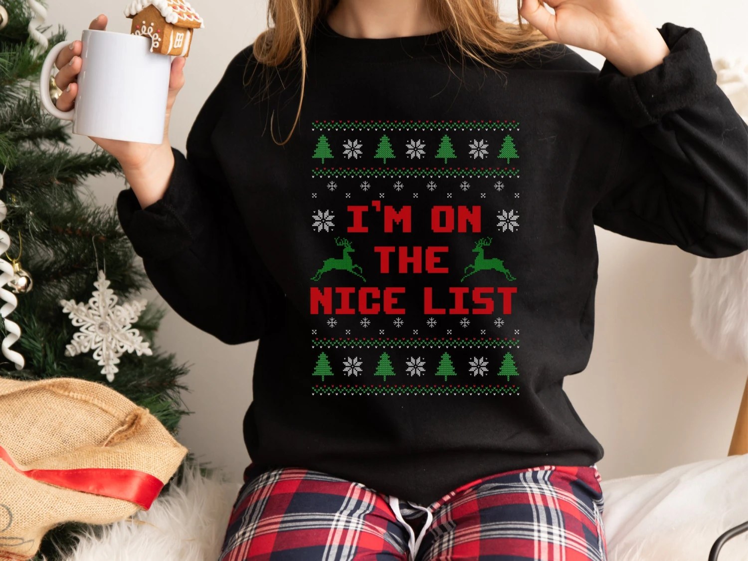 I'm On The Nice List Joke Jumper, Funny Xmas Jumper, Joke Christmas Sweater, Funny Secret Santa Gift, Christmas Slogan Jumper, Ugly Xmas Top 3 I'm On The Nice List Joke Jumper, Funny Xmas Jumper, Joke Christmas Sweater, Funny Secret Santa Gift, Christmas Slogan Jumper, Ugly Xmas Top