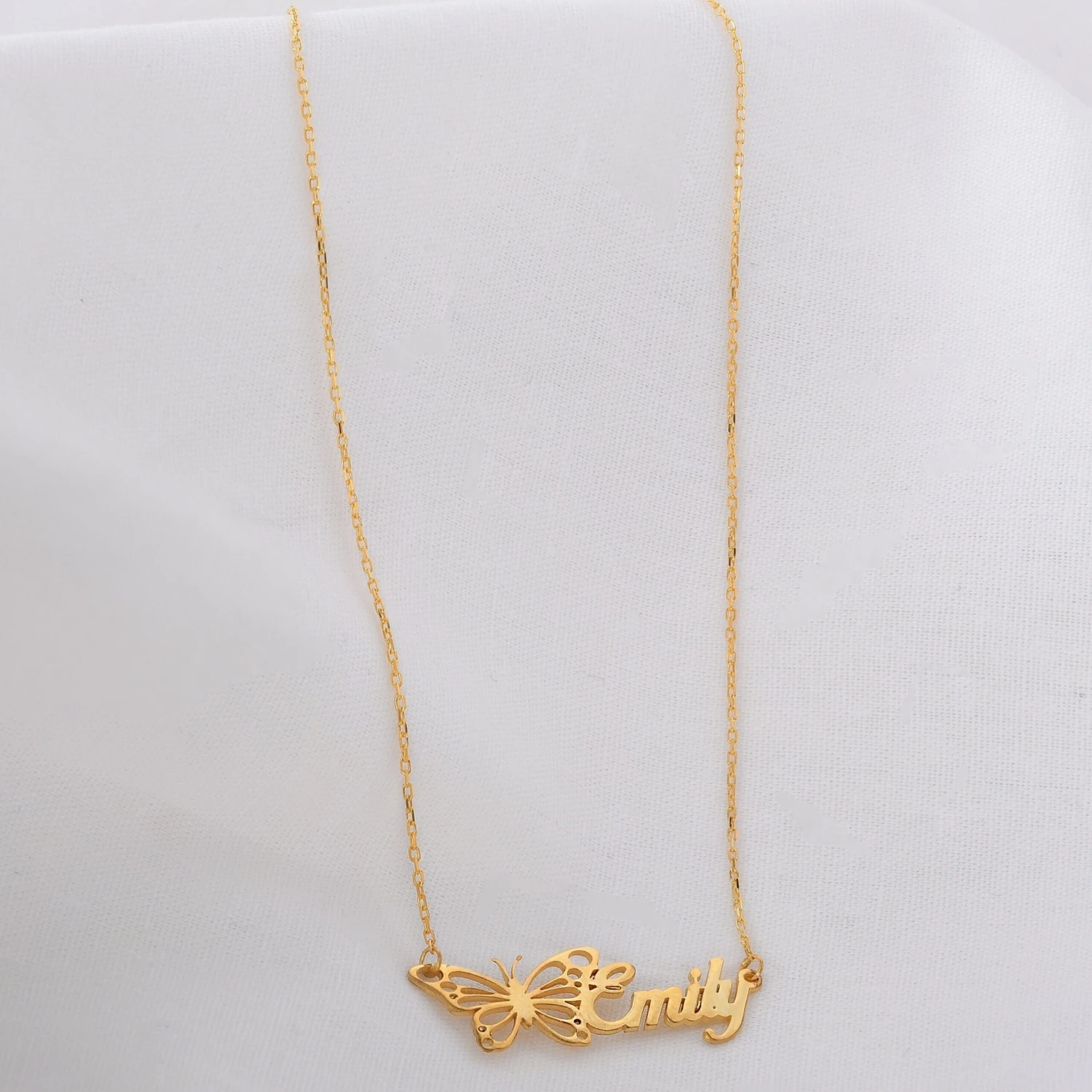 Personalised Name Necklace With Butterfly, Personalised Necklace, Silver Necklace, Christmas Gift 3 Personalised Name Necklace With Butterfly, Personalised Necklace, Silver Necklace, Christmas Gift