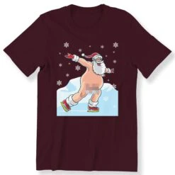 Funny Christmas Naked Skating Santa For Men And Women T-shirt Nude Santa Claus Shirt Graphic Tee Merry Christmas T-shirt Plus Size Available -Jewellery Paradise il fullxfull.4233073588 twia