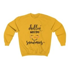 Chillin With My Snowmies Christmas Jumper, Cute Xmas Sweater, Snowman Face, Christmas Holiday Sweatshirt, Xmas Season Funny Party Jumper -Jewellery Paradise il fullxfull.4240637123 opjq