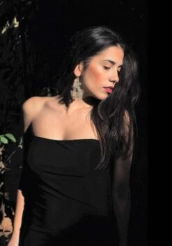 Wire Crochet Earrings,knitted Earrings, Statement Wire Earrings, Bridal Mesh Earrings, Flower Earrings Silver, Christmas Earrings,mom's Gift