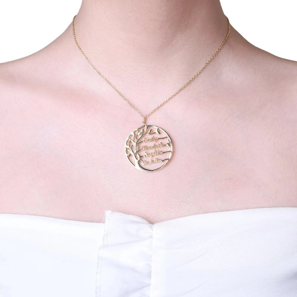 Family Name Necklace, Family Tree Necklace, Disc Necklace, Multiple Names Necklace, Personalized Name Necklace, Gift For Mum, Christmas Gift 7 Family Name Necklace, Family Tree Necklace, Disc Necklace, Multiple Names Necklace, Personalized Name Necklace, Gift For Mum, Christmas Gift - Image 5