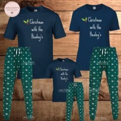 Christmas Pjs Matching Set, Personalised Xmas, Personalized, Family Couples Set