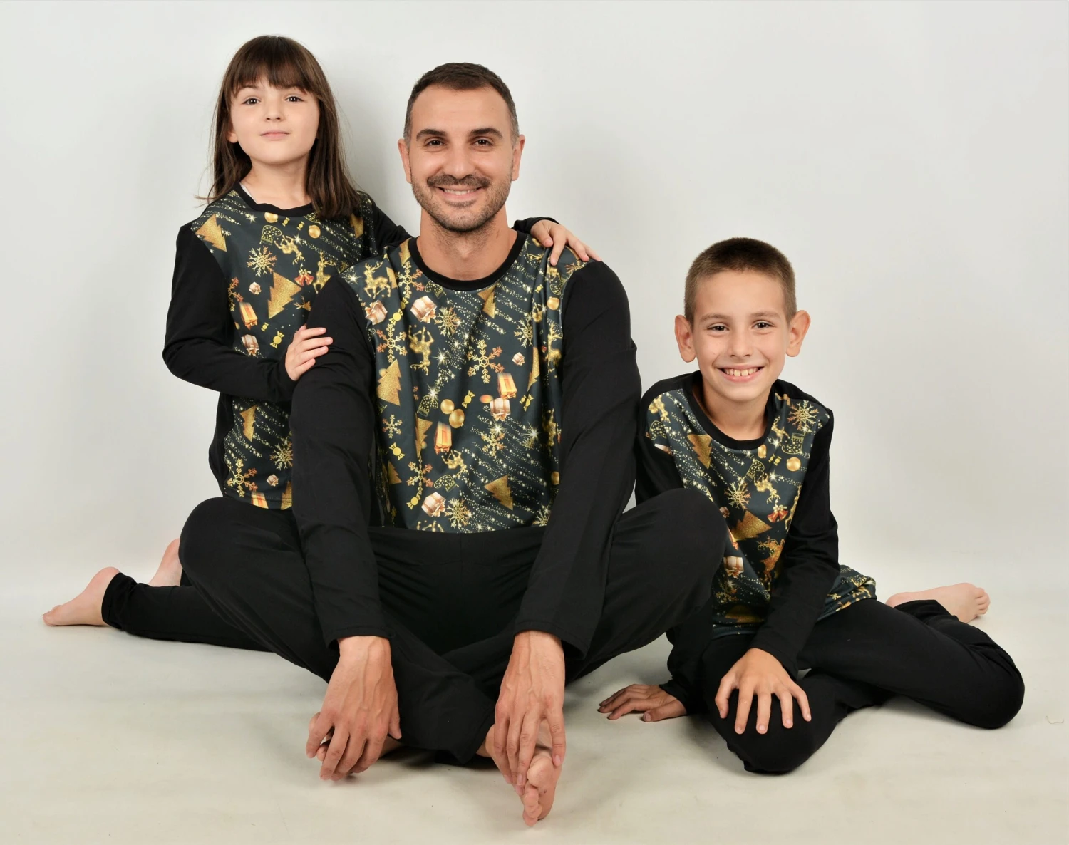 Chrismas Tree Pajamas For Family, Matching Family Pajamas, Matching Christmas Jammies, Family Comfy Pajama, Gold Christmas Tree, Snowflakes 5 Chrismas Tree Pajamas For Family, Matching Family Pajamas, Matching Christmas Jammies, Family Comfy Pajama, Gold Christmas Tree, Snowflakes - Image 3