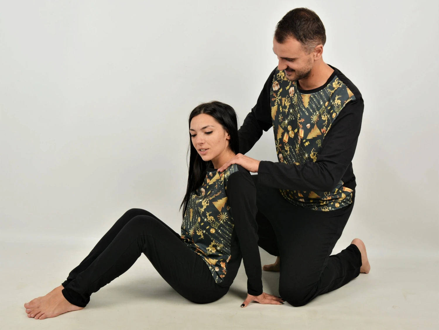 Chrismas Tree Pajamas For Family, Matching Family Pajamas, Matching Christmas Jammies, Family Comfy Pajama, Gold Christmas Tree, Snowflakes 7 Chrismas Tree Pajamas For Family, Matching Family Pajamas, Matching Christmas Jammies, Family Comfy Pajama, Gold Christmas Tree, Snowflakes - Image 5