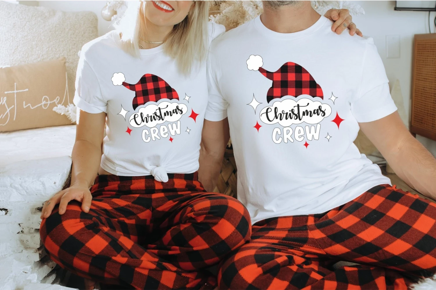 Christmas Pajamas Family Matching, Personalized T-shirt With Flannel Pants, Couples Pajamas, Holiday Pajamas 4 Christmas Pajamas Family Matching, Personalized T-shirt With Flannel Pants, Couples Pajamas, Holiday Pajamas - Image 2