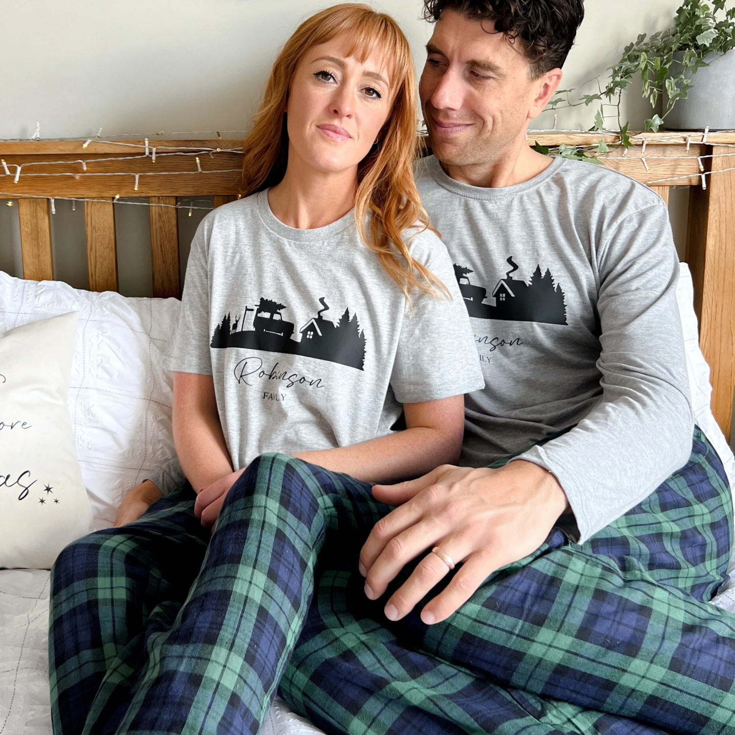Personalised Matching Couples Christmas Pyjamas , Personalised PJs For Men And Women, His And Hers Pajamas 3 Personalised Matching Couples Christmas Pyjamas , Personalised PJs For Men And Women, His And Hers Pajamas