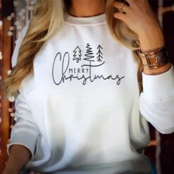 SWEATSHIRT (5022) MERRY CHRISTMAS Tree Sweatshirts Pine Tree Funny Gift For Men Women Kids Family Holiday Xmas Jumper -Jewellery Paradise il fullxfull.4263438016 hca6
