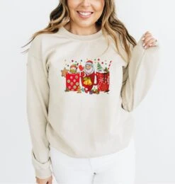 Merry Christmas Sweatshirt, Christmas Latte Coffee Sweatshirt, Christmas Santa Hoodie, Christmas Gift Hoodie, Christmas Unisex Jumper -Jewellery Paradise il fullxfull.4265372285 izap