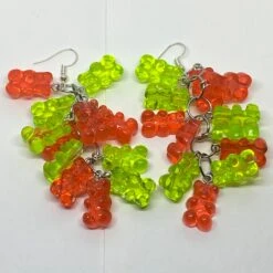 Red Green Christmas Gummy Bear Dangle Waterfall Earrings Colour Hooks , 9 Cm Long ( 3.5 Inches ) 12 Red Green Christmas Gummy Bear Dangle Waterfall Earrings Colour Hooks , 9 Cm Long ( 3.5 Inches ) -Jewellery Paradise il fullxfull.4266824826 piuu