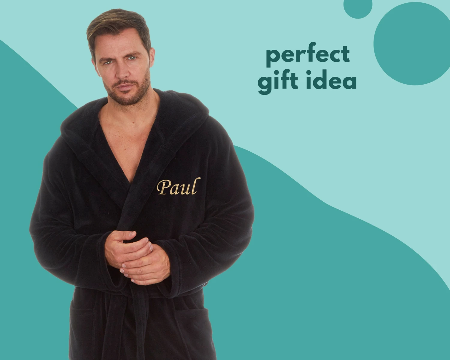 Personalised Mens Dressing Gown Hooded Energy Saving Robe Embroidered Name Gift Idea Christmas Dad Husband Boyfriend Father Valentine's Day 8 Personalised Mens Dressing Gown Hooded Energy Saving Robe Embroidered Name Gift Idea Christmas Dad Husband Boyfriend Father Valentine's Day - Image 6