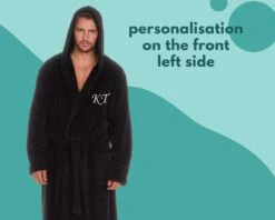 Personalised Mens Dressing Gown Hooded Energy Saving Robe Embroidered Name Gift Idea Christmas Dad Husband Boyfriend Father Valentine's Day 12 Personalised Mens Dressing Gown Hooded Energy Saving Robe Embroidered Name Gift Idea Christmas Dad Husband Boyfriend Father Valentine's Day -Jewellery Paradise il fullxfull.4271231809 oso1