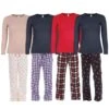 Ladies Long Sleeve Pyjamas Set Cotton T-Shirt Top & Fleece Bottoms Bed PJ Pants Winter Warmer Christmas Birthday Present 1 Ladies Long Sleeve Pyjamas Set Cotton T-Shirt Top & Fleece Bottoms Bed PJ Pants Winter Warmer Christmas Birthday Present -Jewellery Paradise il fullxfull.4272320217 1xiq