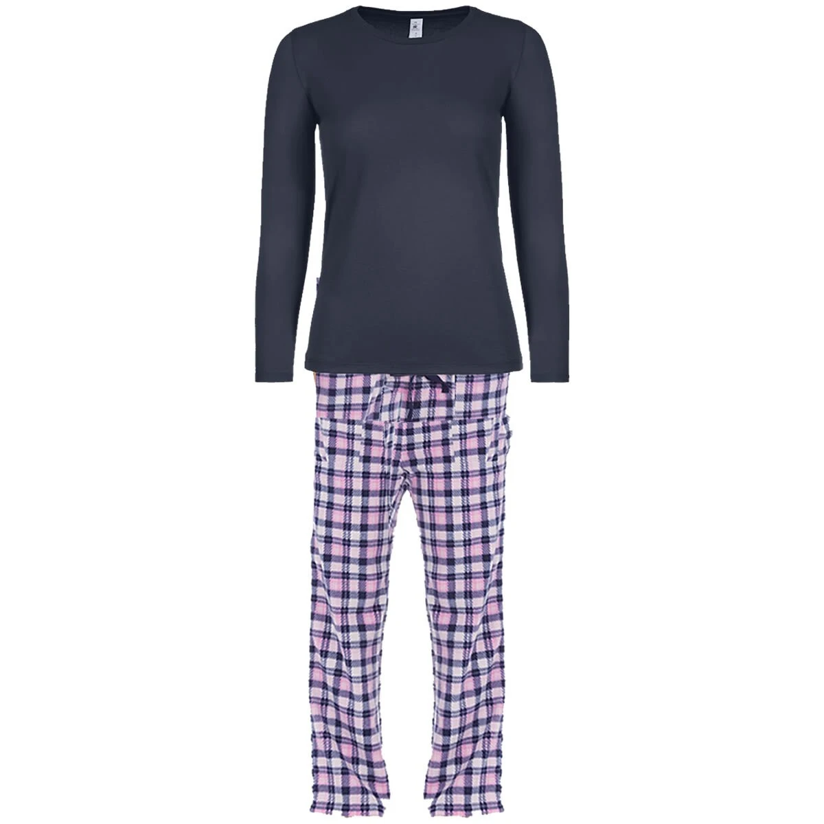 Ladies Long Sleeve Pyjamas Set Cotton T-Shirt Top & Fleece Bottoms Bed PJ Pants Winter Warmer Christmas Birthday Present 4 Ladies Long Sleeve Pyjamas Set Cotton T-Shirt Top & Fleece Bottoms Bed PJ Pants Winter Warmer Christmas Birthday Present - Image 2