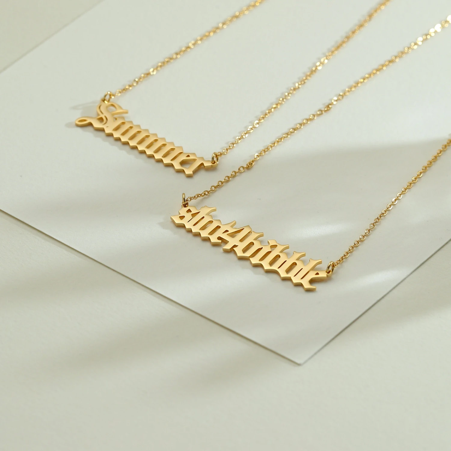 Personalized Name Necklace,Personalized Necklaces,18k Gold Name Necklace,Nameplate Jewellery,Gothic Gift,Him Christmas Gifts 5 Personalized Name Necklace,Personalized Necklaces,18k Gold Name Necklace,Nameplate Jewellery,Gothic Gift,Him Christmas Gifts - Image 3