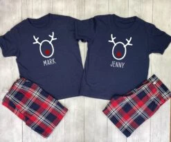 Christmas Family Pjs, Matching Set, Personalised Xmas, Matching Family Christmas Pyjamas,Family Pyjamas,Couples Pyjamas,Personalised Pyjamas