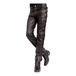 Laced Leather Pants, Bikers Pant Cow Waxy Leather Trouser, Cowboy Leather Pant, Party Pant, Cowboy Leather Pant, Christmas Gift -Jewellery Paradise il fullxfull.4281913611 3yoj