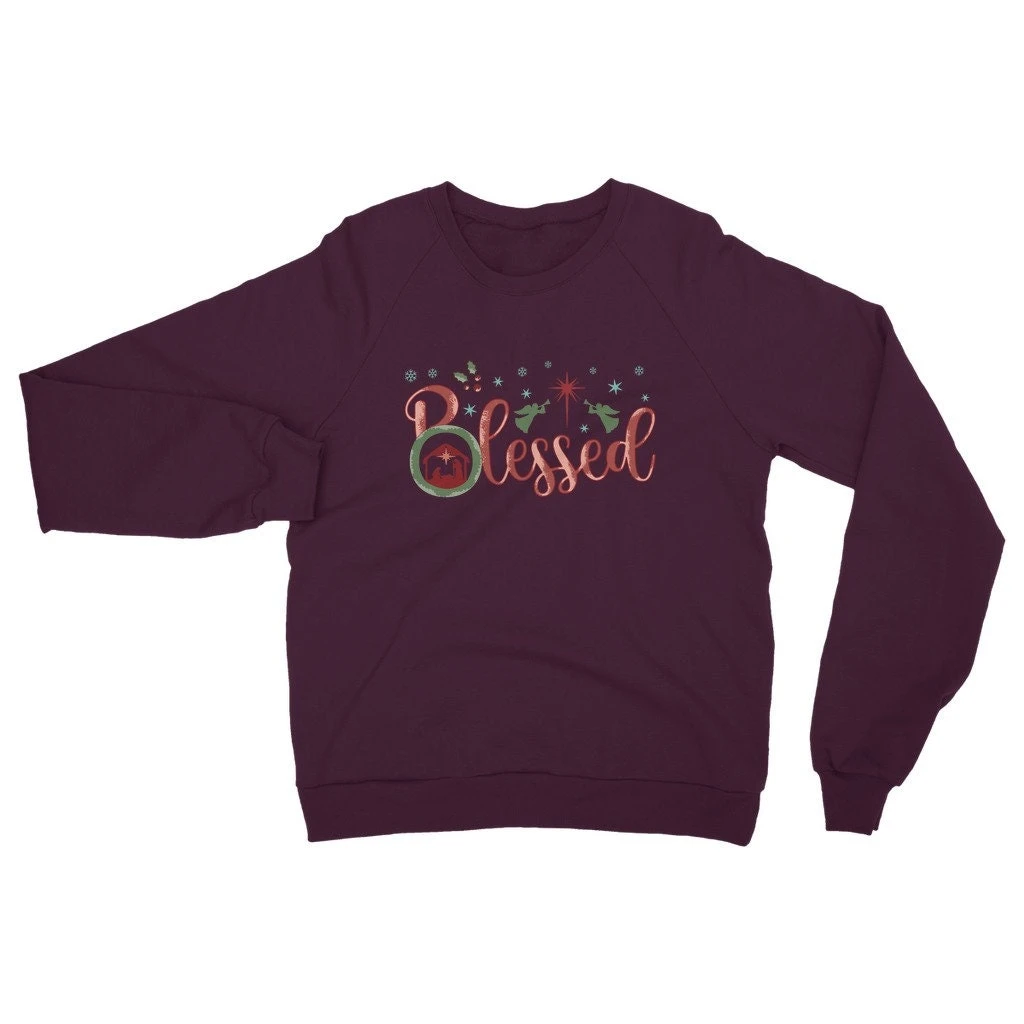 Blessed Sweatshirt, Christmas Jumper, Family Christmas Shirt, Nativity Shirt, Christian Christmas Shirt, Family Matching Christmas Sweater 6 Blessed Sweatshirt, Christmas Jumper, Family Christmas Shirt, Nativity Shirt, Christian Christmas Shirt, Family Matching Christmas Sweater - Image 4