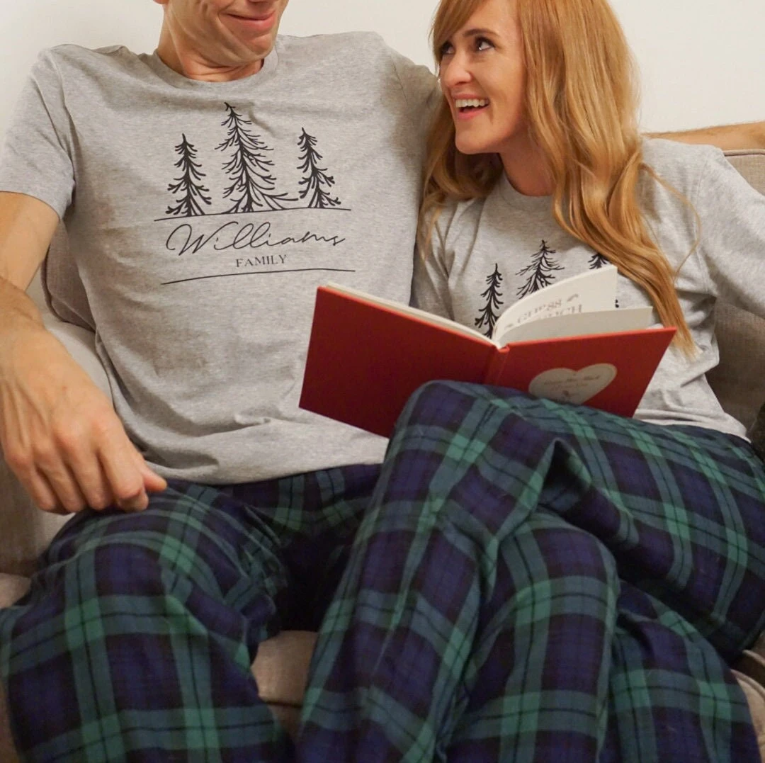 Personalised Couples Christmas Pyjamas - Matching PJs For Adults, First Christmas As Mr And Mrs Pyjamas 6 Personalised Couples Christmas Pyjamas - Matching PJs For Adults, First Christmas As Mr And Mrs Pyjamas - Image 4